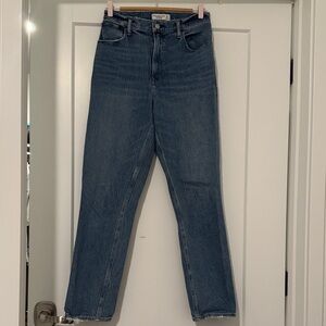 Abercrombie the 90s straight ultra high rise jeans denim curve love